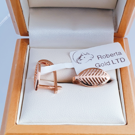 Golden leaf earrings