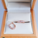 Children's Earrings with white and pink zirconia
