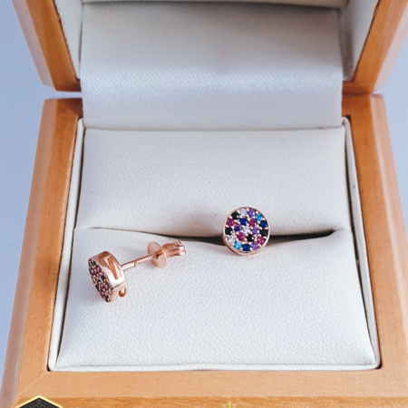 Children's Earrings with colored zirconia's