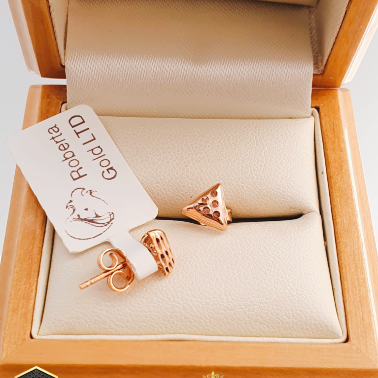Triangle Golden Stud earrings