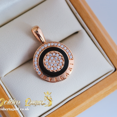 Bvlgari logo pedant with zirconia