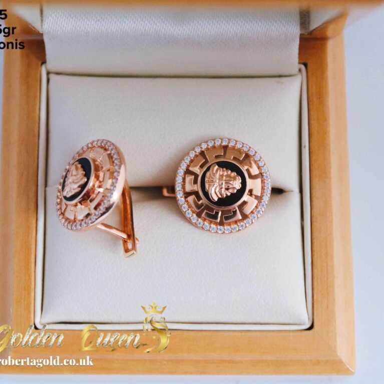 Earrings with Versace logo